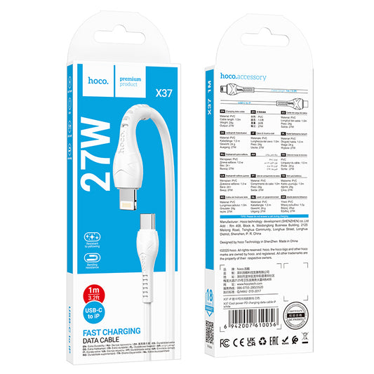 Hoco X37 Carga Rápida 27w Tipo C a Lightning